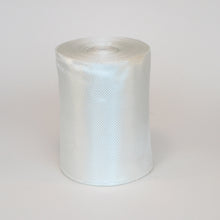 6 inch plain weave fiberglass tape with selvage edges to prevent fraying. 50 yard roll.