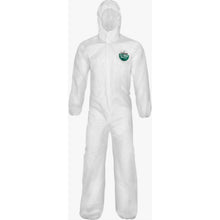Micromax 428 safety coveralls with Hood that covers arms, legs, body, neck and head.