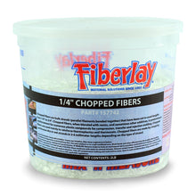 1/4" chopped fiberglass fibers for use as a filler when blended with resin. 2lb container.