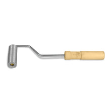1 x 3 inch aluminum roller with grooves for use with fiberglass and resin,